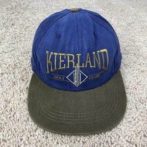 Kierland Golf‎ Club Hat Imperial Headwear Blue Olive Leather Strapback Cap - USA
